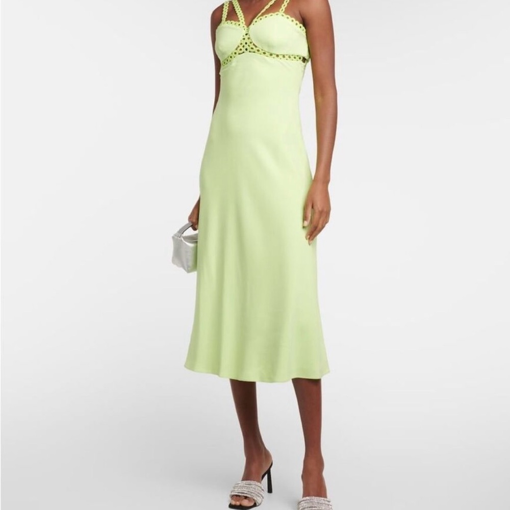 Jonathan Simkhai Sevilla Light Green Midi Dress